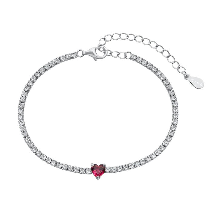 Bracciale Tennis Cuore in Argento 925