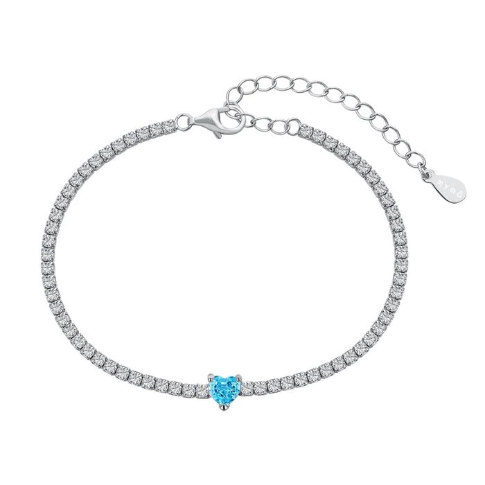 Bracciale Tennis Cuore in Argento 925