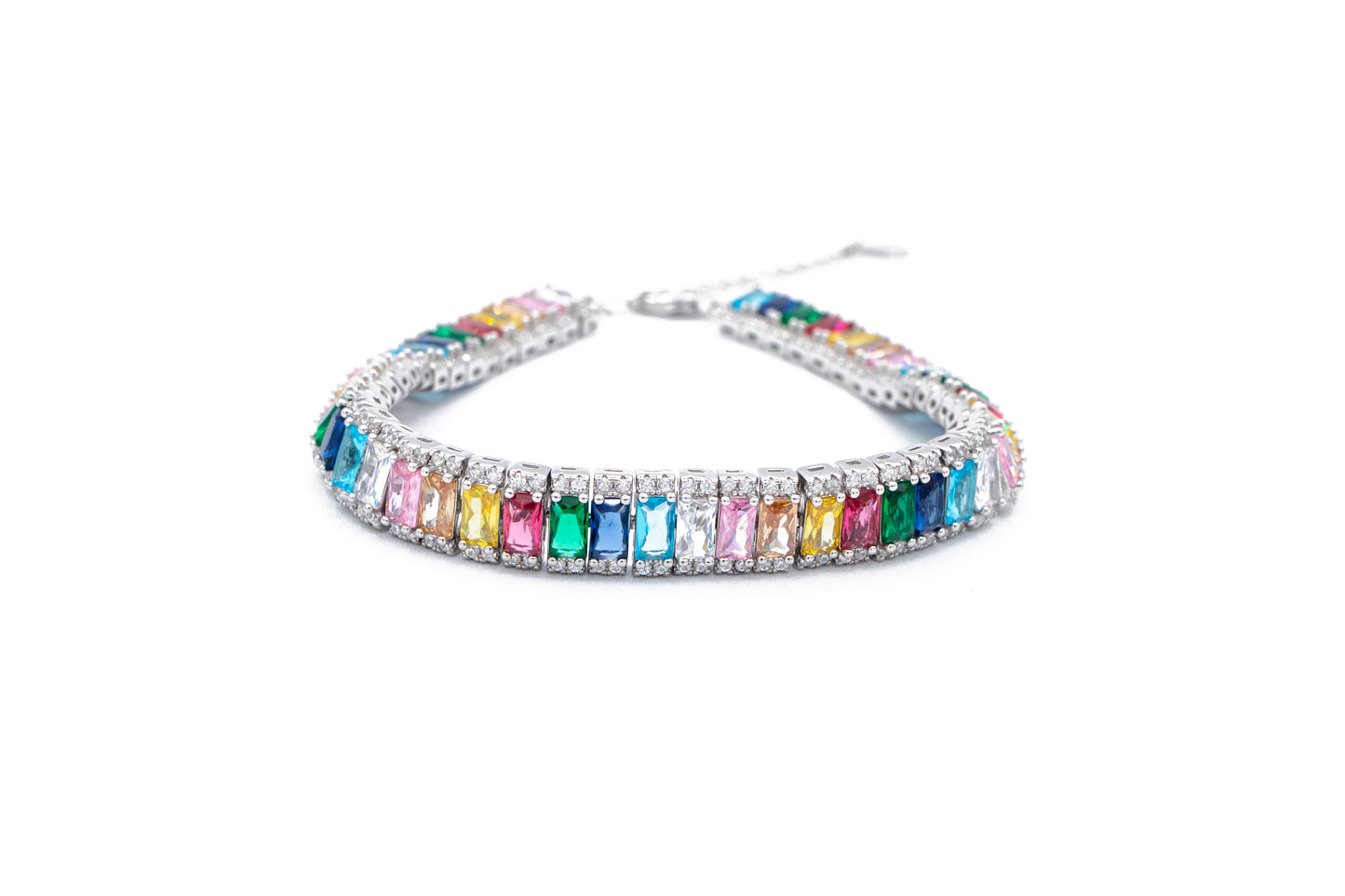 Bracciale Tennis Multicolrs Fantasia in Argento 925