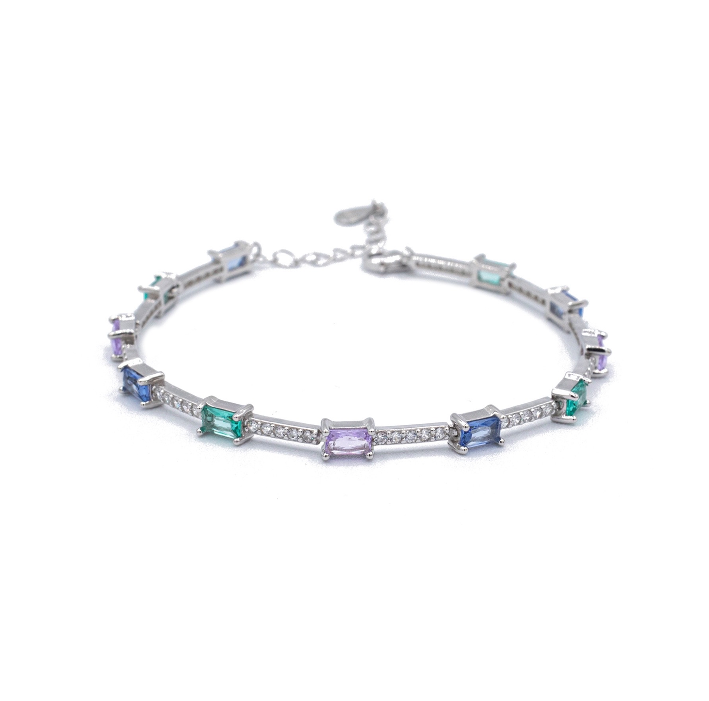 Bracciale Tennis a Fantasia da Donna in Argento 925