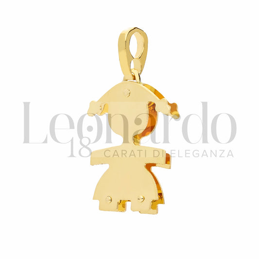 Pendente Bebè da Donna in Oro Bianco / Giallo 18 Carati da 2,2 gr