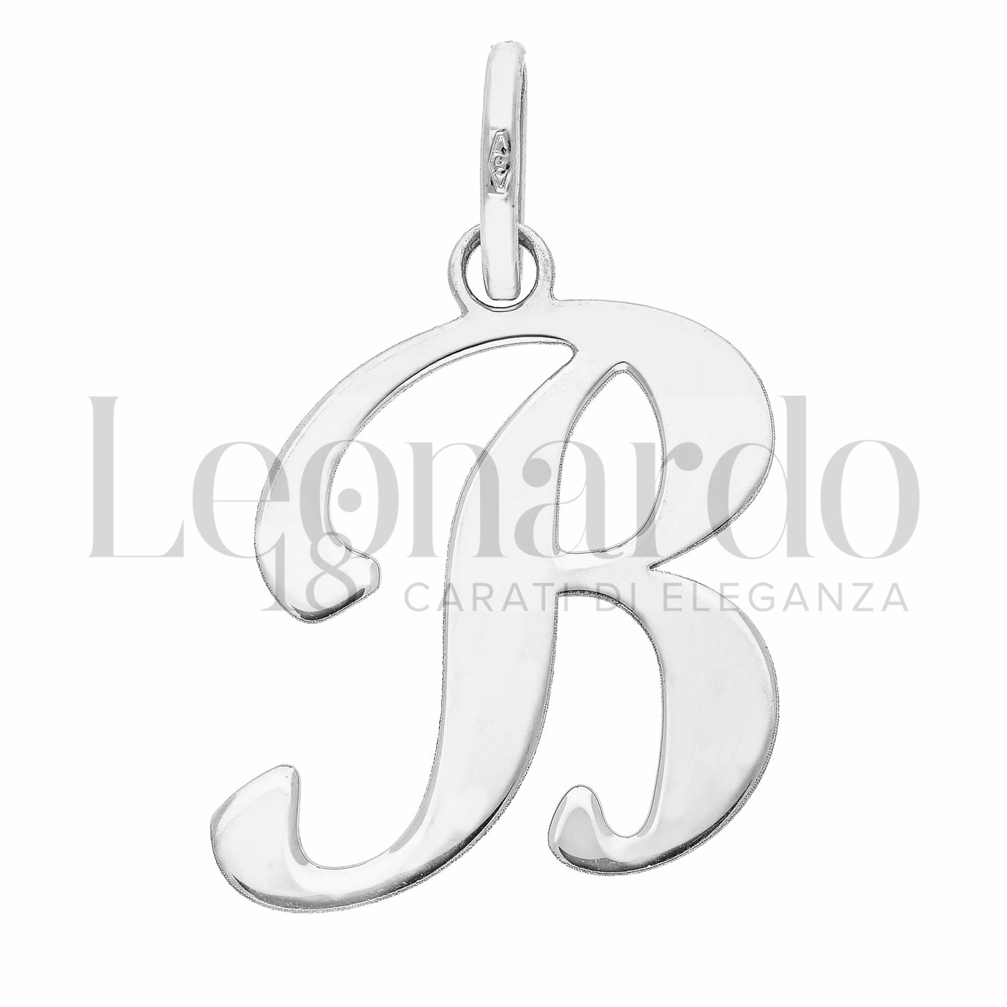 Pendente Letterina in Oro 18 Carati Lettere Dalla A alla Z in Oro Bianco da 1,10 gr.