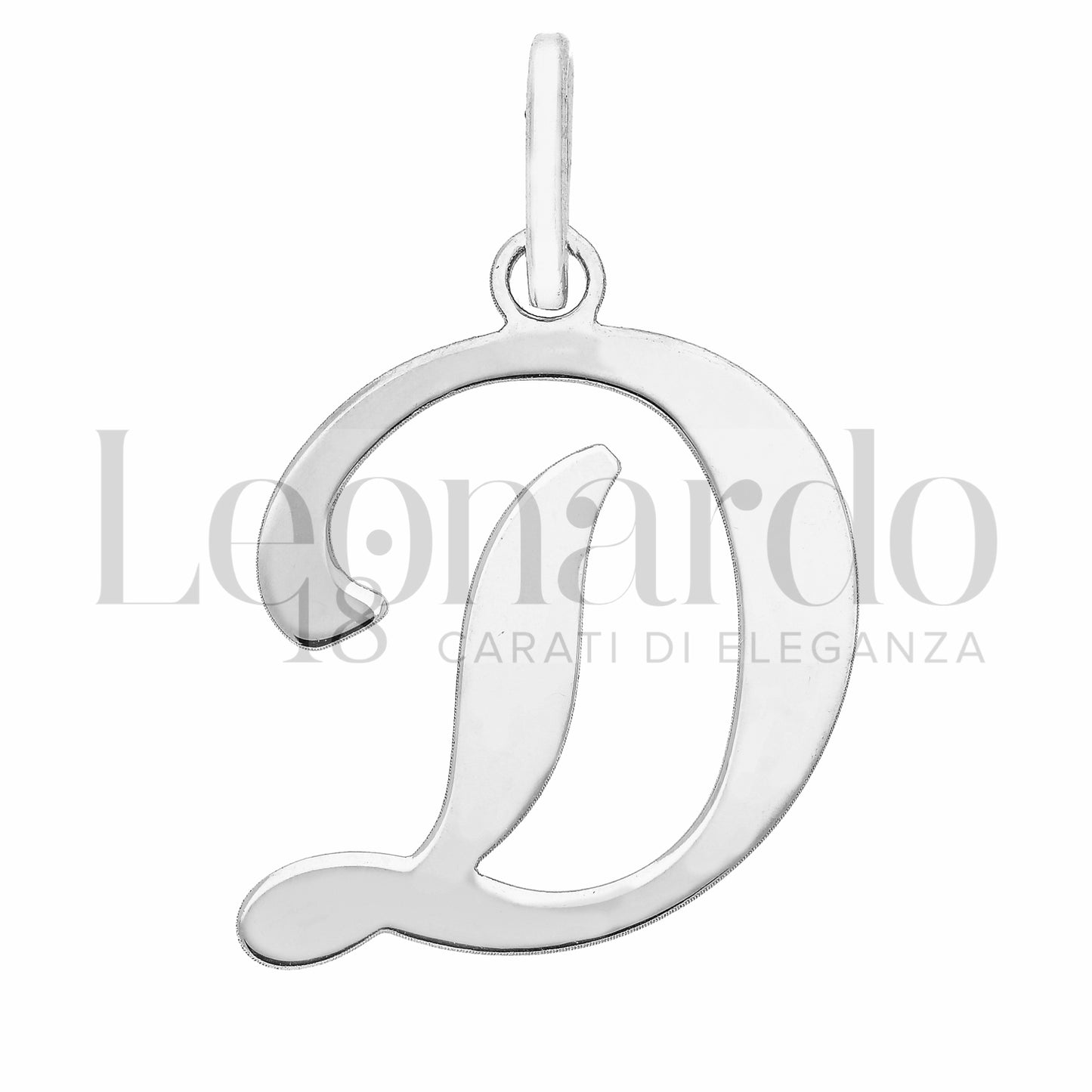 Pendente Letterina in Oro 18 Carati Lettere Dalla A alla Z in Oro Bianco da 1,10 gr.