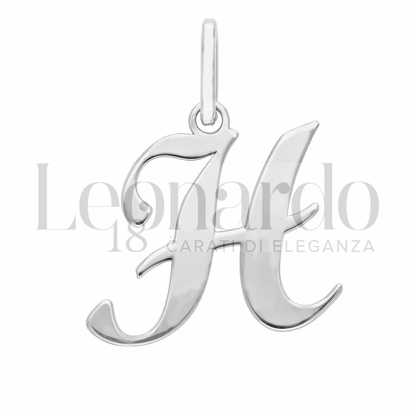 Pendente Letterina in Oro 18 Carati Lettere Dalla A alla Z in Oro Bianco da 1,10 gr.