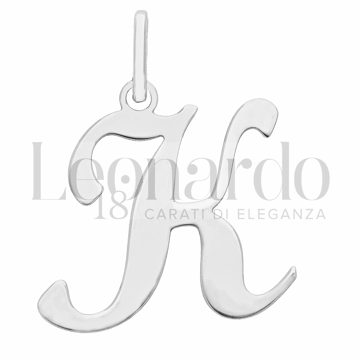 Pendente Letterina in Oro 18 Carati Lettere Dalla A alla Z in Oro Bianco da 1,10 gr.