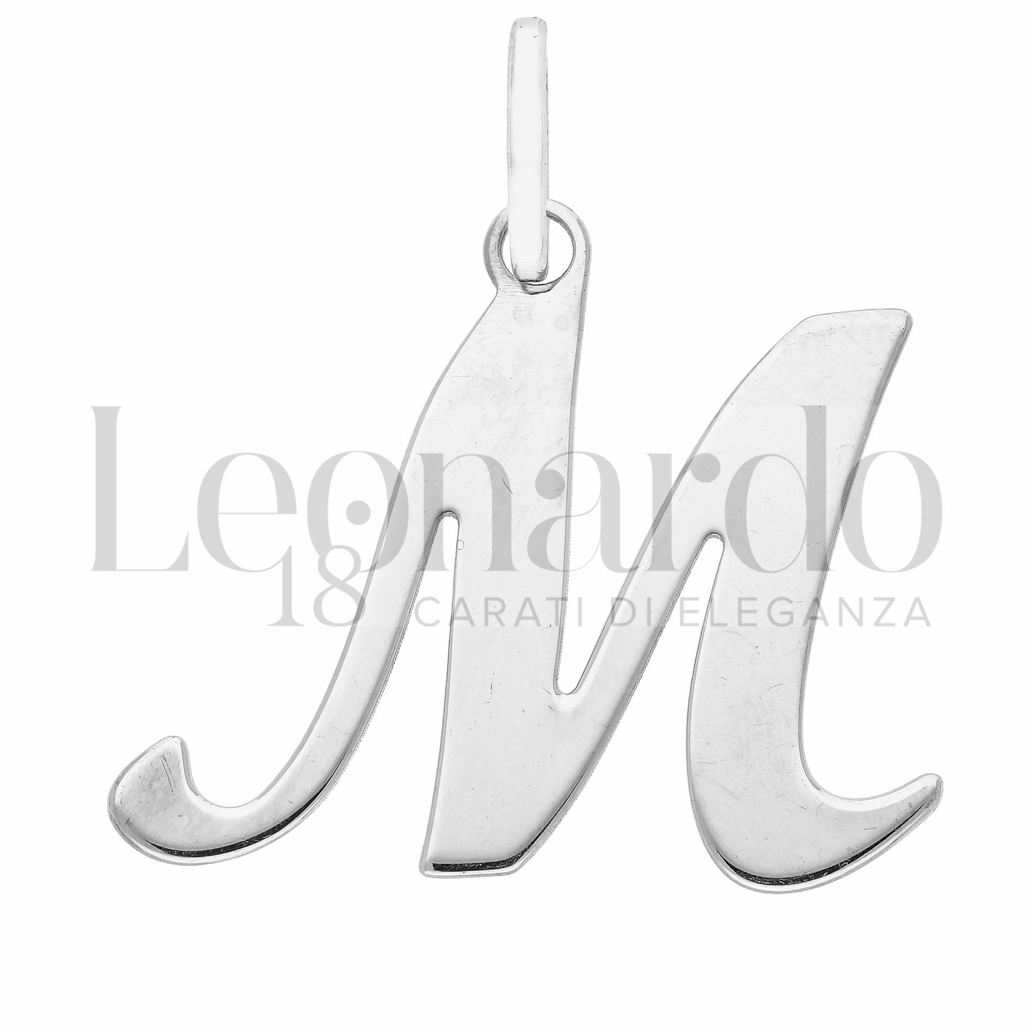 Pendente Letterina in Oro 18 Carati Lettere Dalla A alla Z in Oro Bianco da 1,10 gr.