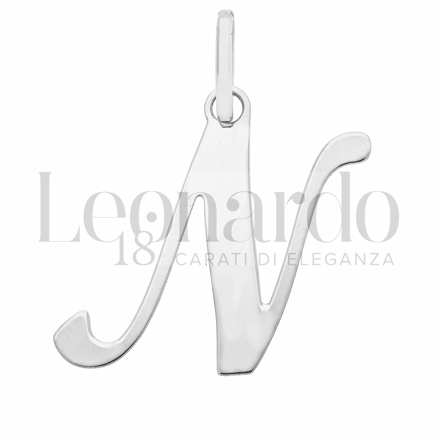 Pendente Letterina in Oro 18 Carati Lettere Dalla A alla Z in Oro Bianco da 1,10 gr.