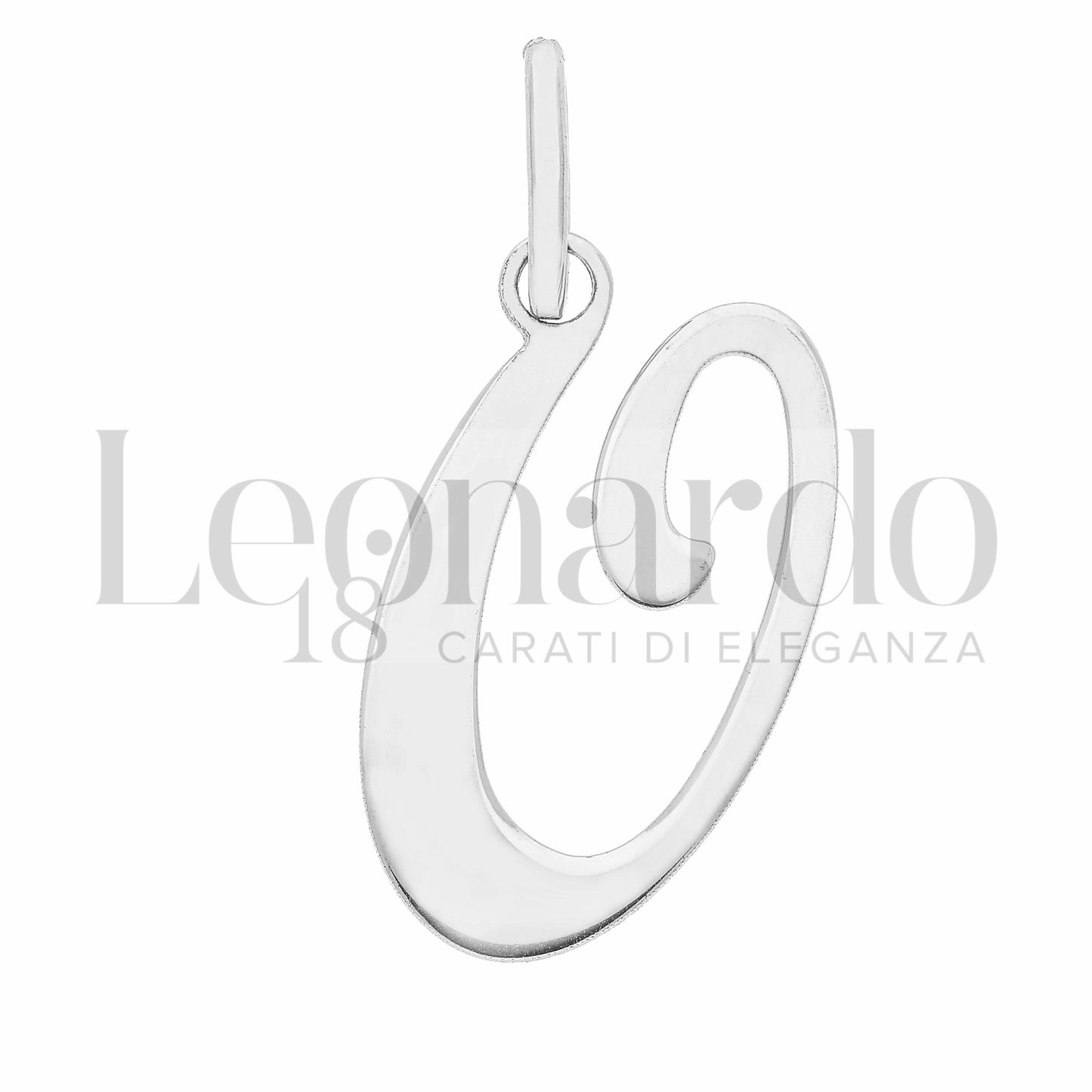 Pendente Letterina in Oro 18 Carati Lettere Dalla A alla Z in Oro Bianco da 1,10 gr.