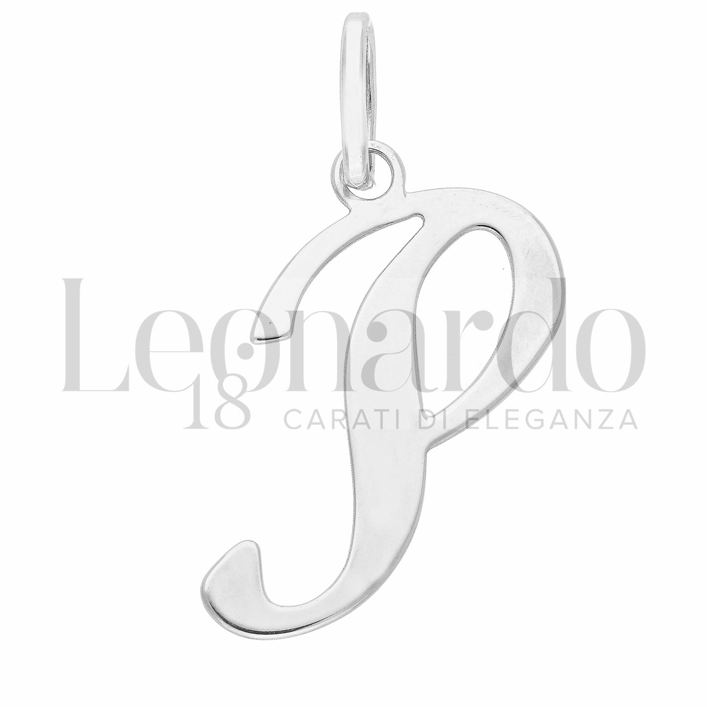 Pendente Letterina in Oro 18 Carati Lettere Dalla A alla Z in Oro Bianco da 1,10 gr.