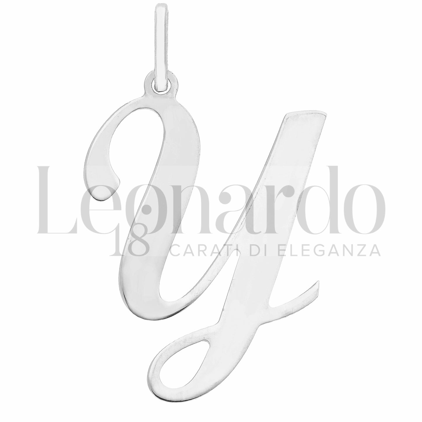 Pendente Letterina in Oro 18 Carati Lettere Dalla A alla Z in Oro Bianco da 1,10 gr.