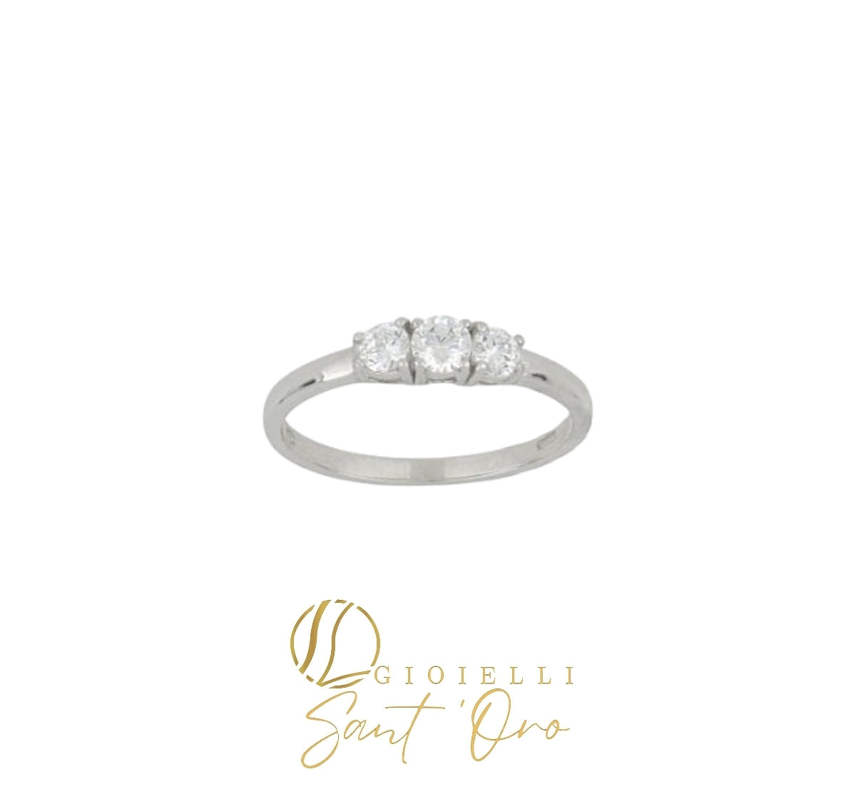 Anello Trilogy a Scalare in Oro 18kt - Gioielli Sant'Oro