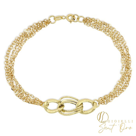 Bracciale a catena Fantasia in Oro 18kt - Gioielli Sant’Oro